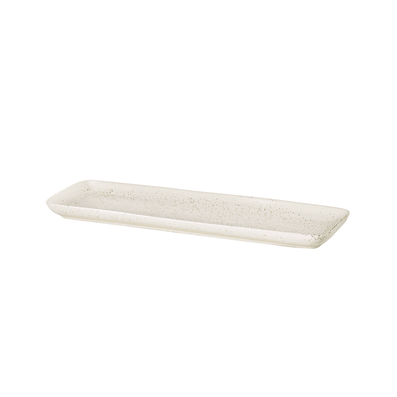 Nordic Vanilla Rectangular Platter, 12.5 x 35cm, Off White