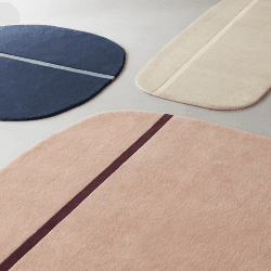 Image showing the Oona Rug, L140 x W140cm, Blue product.