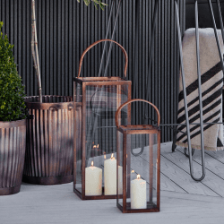 Image showing the Hampton Lantern, H60cm, Copper product.