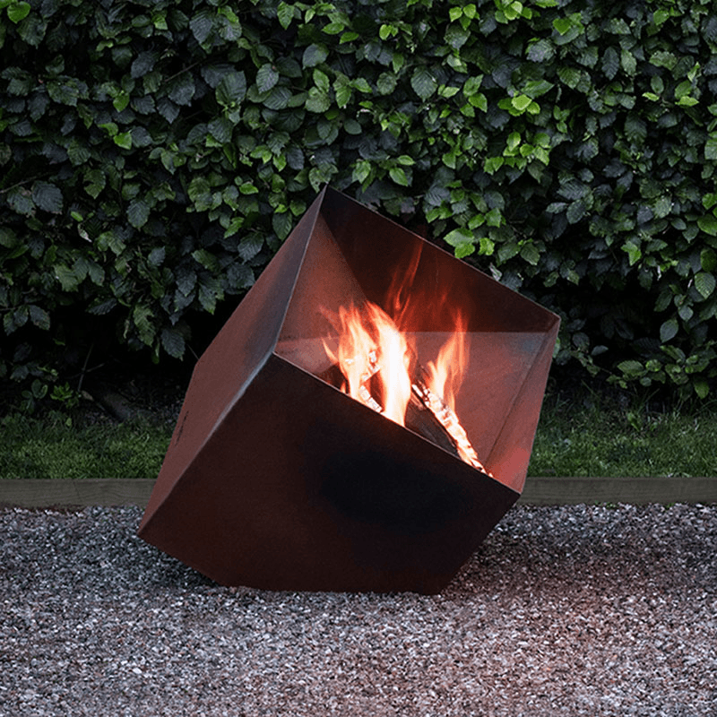 FireCube Outdoor Fireplace, 45 x 45cm, Brown