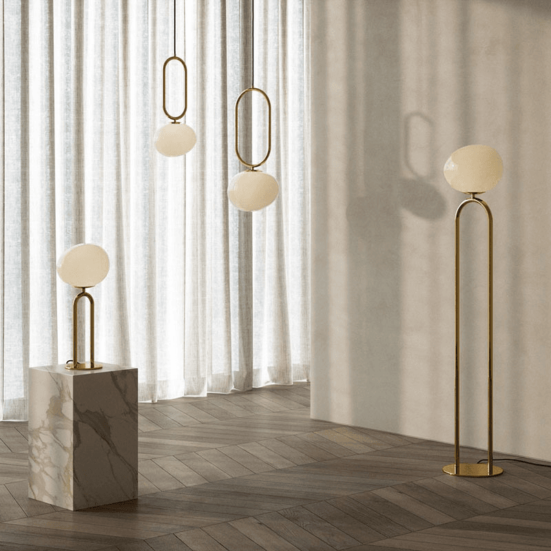 Shapes Table Lamp, H47cm, Brass