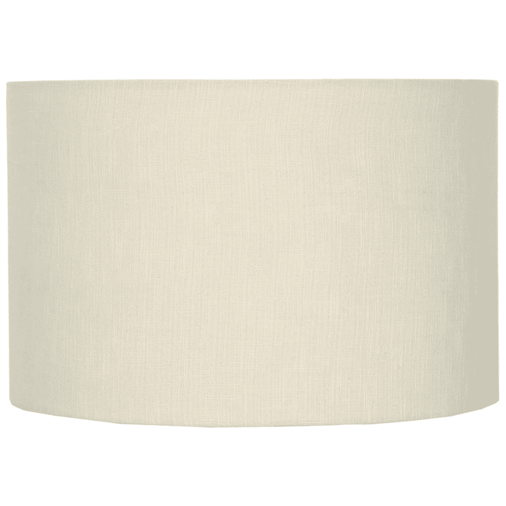 Double Lined Linen Drum Shade - 30cm; Vanilla