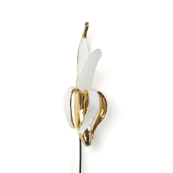 Image showing the Banana Phooey Lamp, L15 x W5.4 H43cm, White/Gold product.