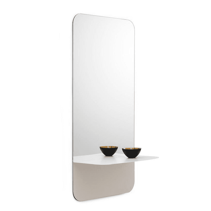 Horizon Mirror, H80 x D17cm, White