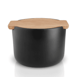 Image showing the Nordic Kitchen Salt Cellar with Lid, Black product.