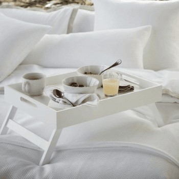 Image showing the Breakfast in Bed Tray, Matte White product.