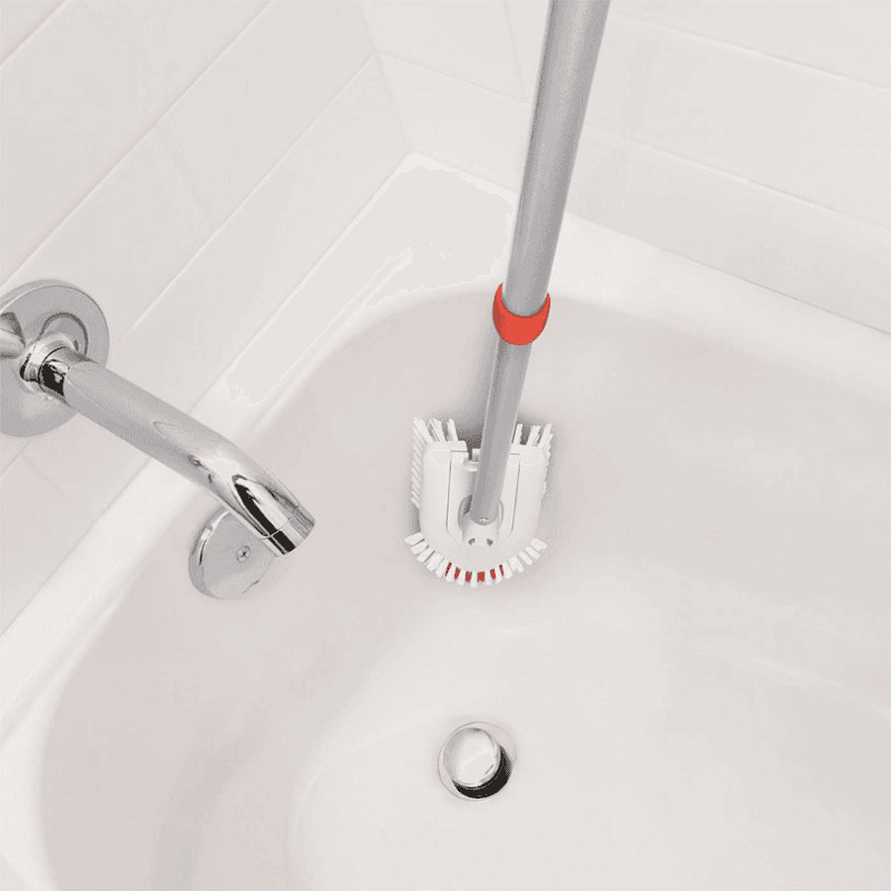 Extendable tub & tile brush, Black/Silver