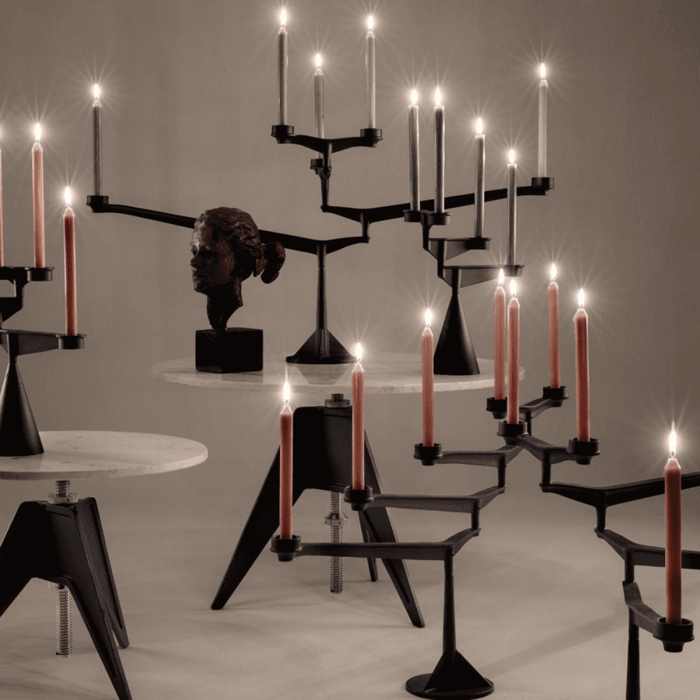 Spin Table candelabra, W105 x H55cm, Iron