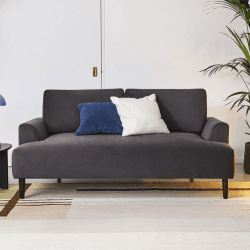 Image showing the Model 05 2 Seater Velvet Sofa, Charcoal product.