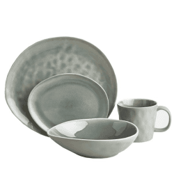 Image showing the Vie Naturelle 16 Piece Dinner Set, Soft Grey product.