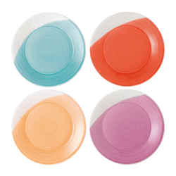 Image showing the 1815 Brights Set of 4 plates, 23cm, Mixed Colours product.