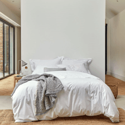 Image showing the 200TC Organic Fitted Sheet, Super King, White product.