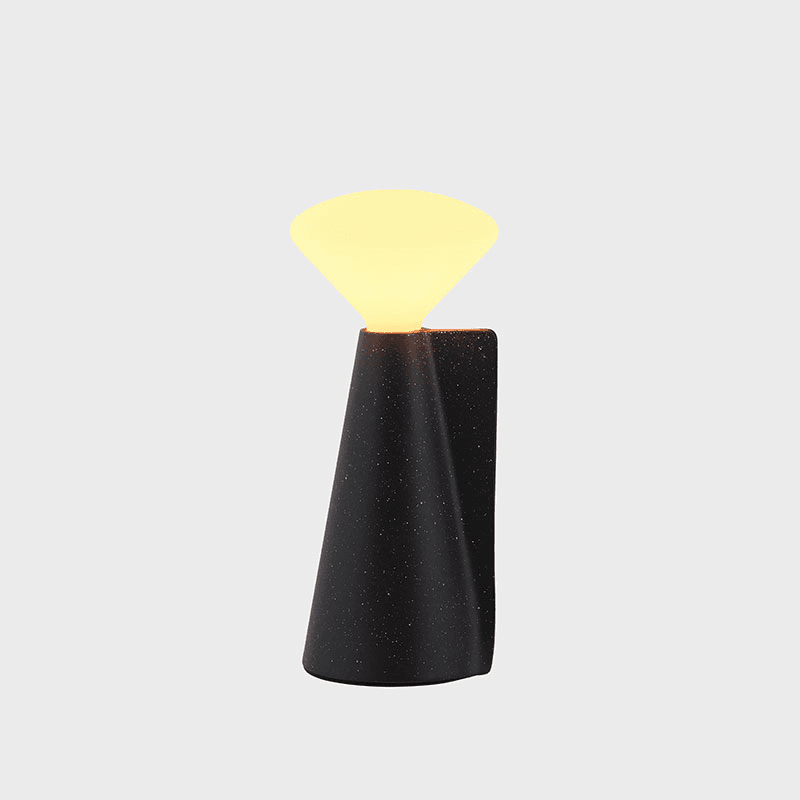 Mantle Portable Lamp with R80 LED Bulb, Granite Black