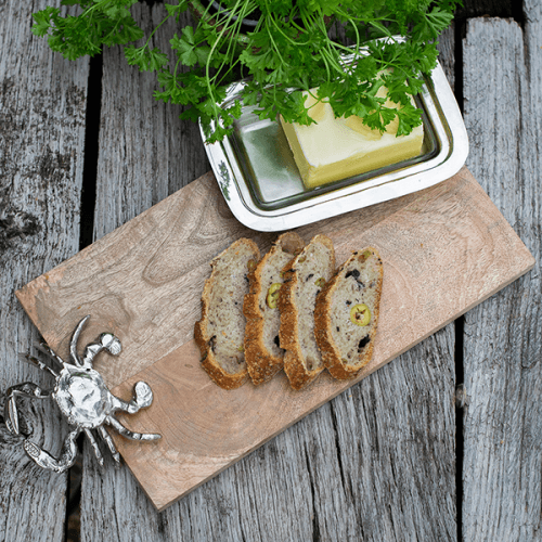Seashore Serving Board with Crab Design, L42 x W20.5cm, Wood