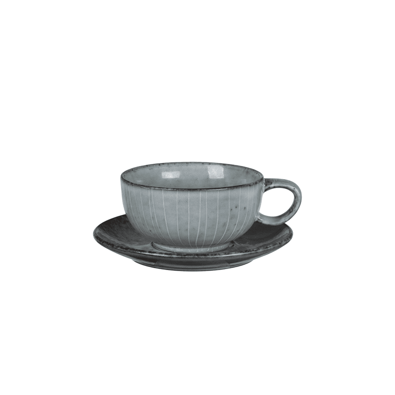Nordic Sea Tea Cup & Saucer, 250ml, Blue