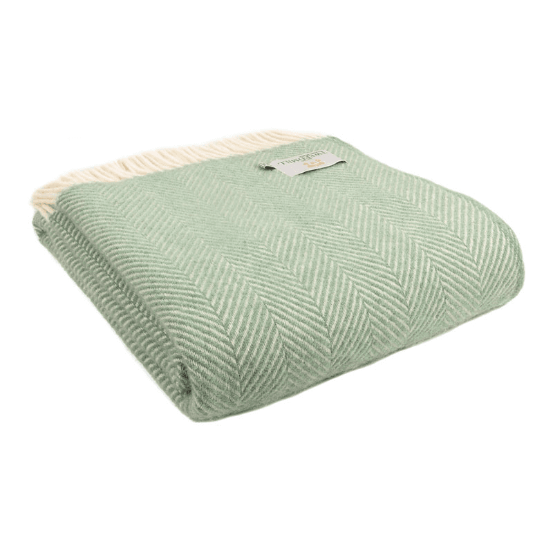 Fishbone Throw, 150 x 183cm, Seagreen