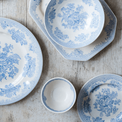 Image showing the Asiatic Pheasants Sugar Bowl, D9.5cm, Blue product.
