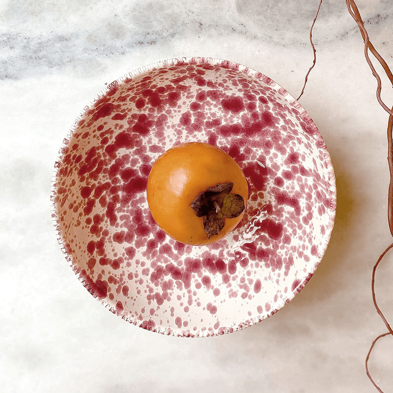 Splatter Pasta Bowl, D20cm, Cranberry