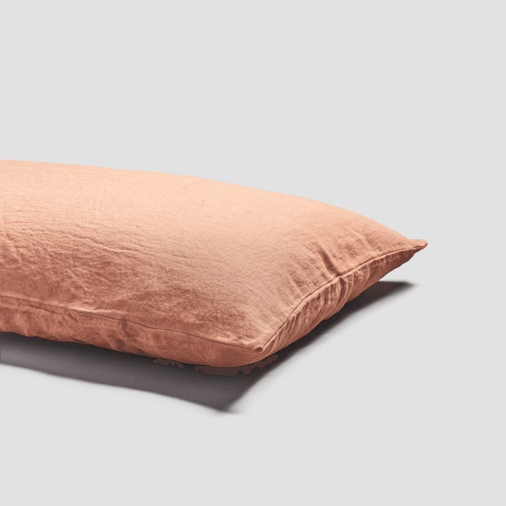 Super King Pillowcase Pair, Burnout Orange, Burnt Orange