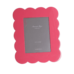 Image showing the Lacquered Scallop Photo Frame, 5 x 7", Pink product.