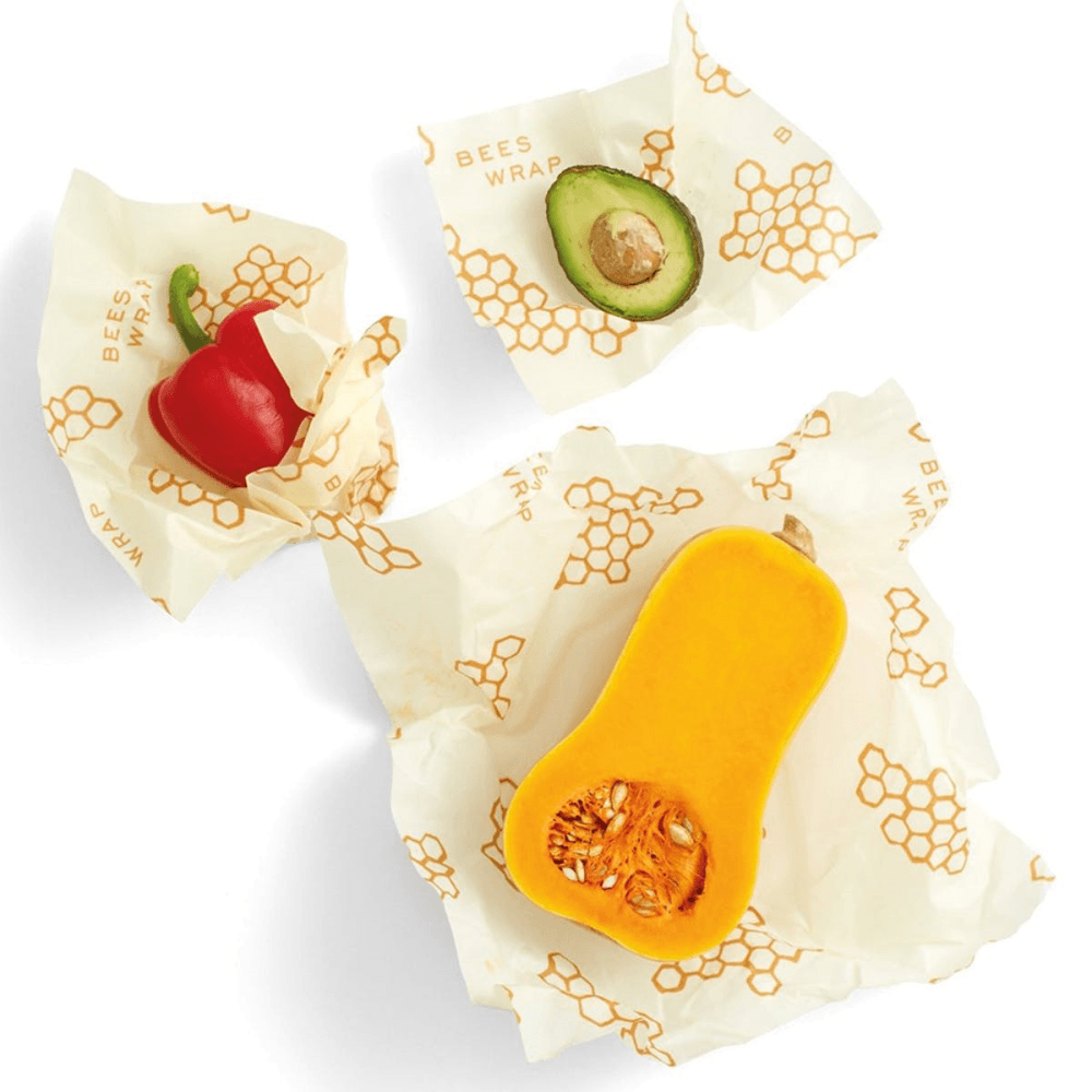 Bee's Wrap Print Pack of 3 food wraps, small/med/large
