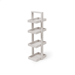 Image showing the Quattro 4 tier caddy, H83 x W22 x D26cm, Oyster White product.