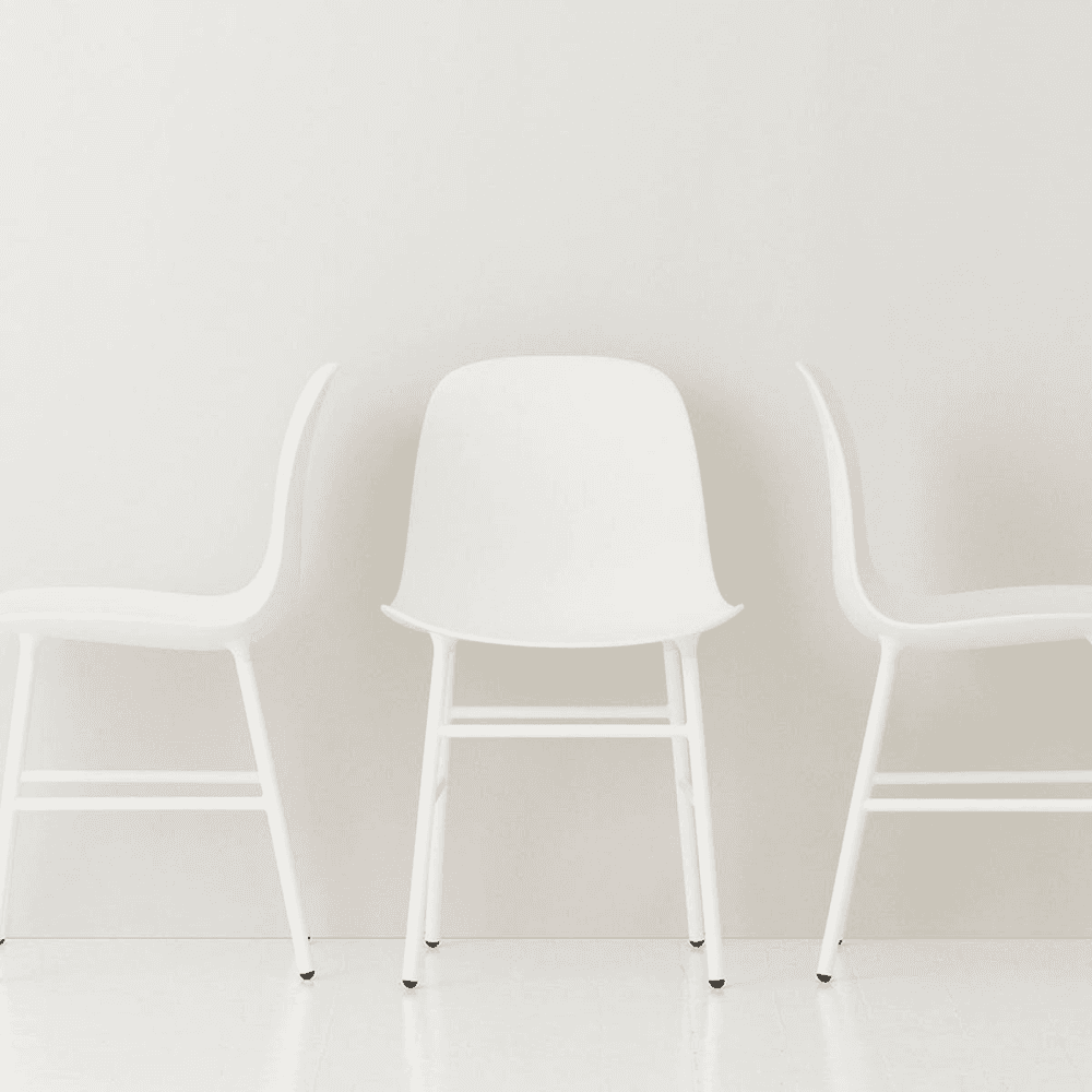 Form Dining chair, L48 x H80 x D52cm, White