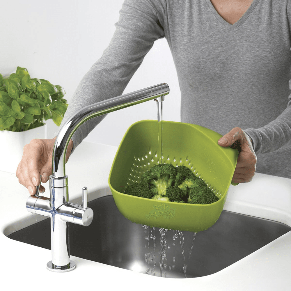 Square colander, Green