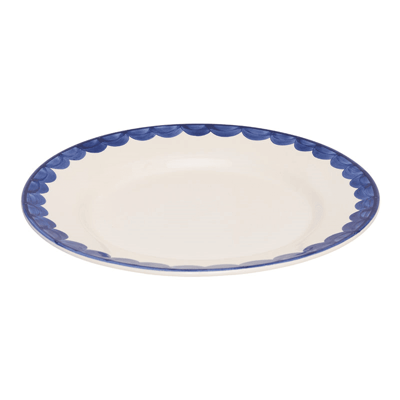 Scallop Set of 2 Dinner Plates, D28cm, Blue