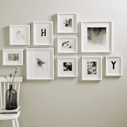 Image showing the Picture Gallery Large wall photo frame set, White product.