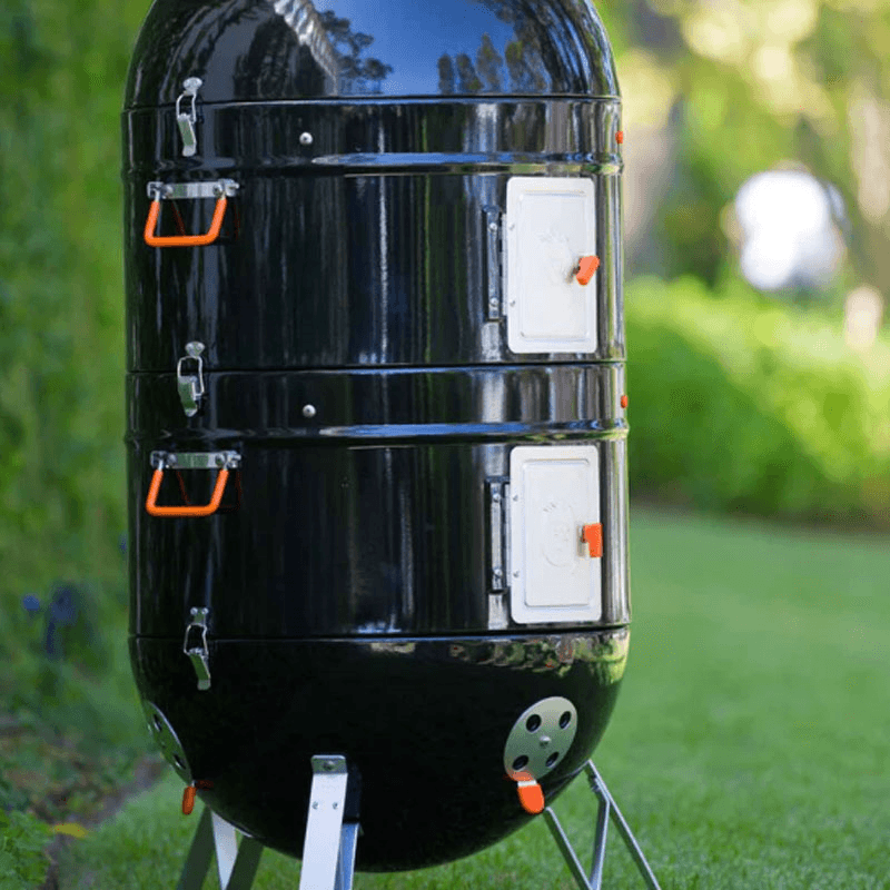 Excel V4 Charcoal BBQ Smoker, 50cm, Black