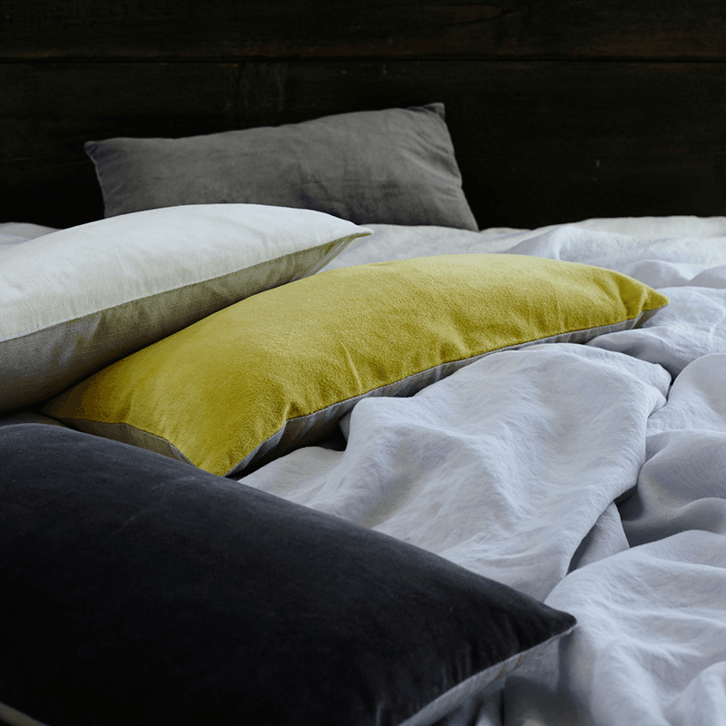 Misi Velvet Cushion, 30 x 50cm, Slate