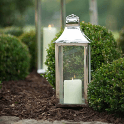 Image showing the Tonto Lantern, H50cm, Clear/Silver product.