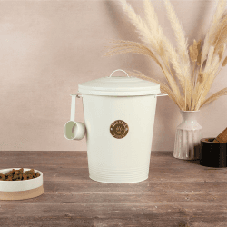 Image showing the Cantina Pet Food Canister & Scoop, 7L, Cream product.