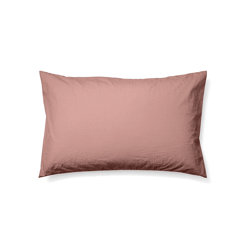 Relaxed Cotton Pair of Standard Pillowcases, Rust