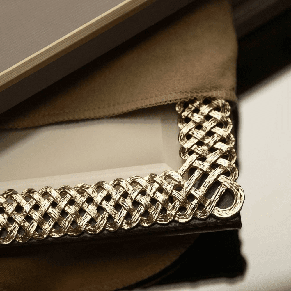 Braid Photograph frame, 4 x 6", Gold