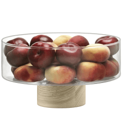 Image showing the Lotta Pedestal bowl, H14 x Dia25cm, clear product.