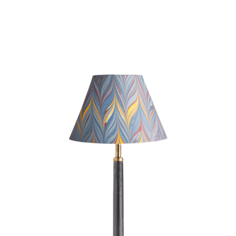 Empire Shade, 20cm, blue  yellow and red Brenta hand made marble paper