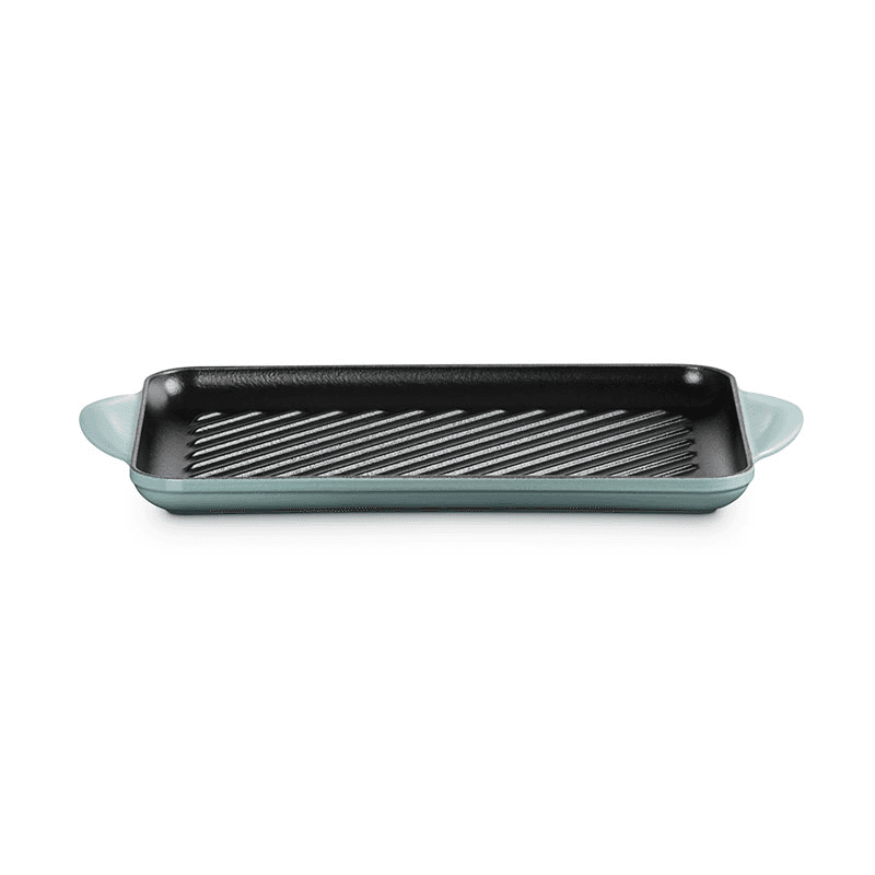 Cast Iron Rectangular Grill, 32cm, Sea Salt