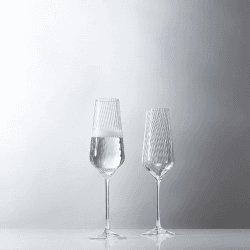 Image showing the Vera Wang Swirl Set of 2 Champagne Flutes, 270ml, Clear product.