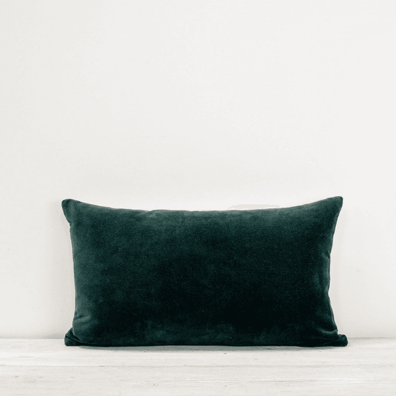 Misi Velvet Cushion, 30 x 50cm, Pine