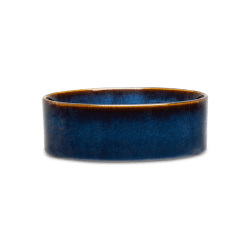 Image showing the Reactive Glaze Dog Bowl, D15cm, Midnight Blue product.