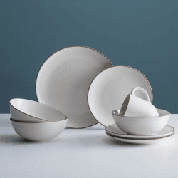 Image showing the Classic 12 piece dinnerware set, Cream product.
