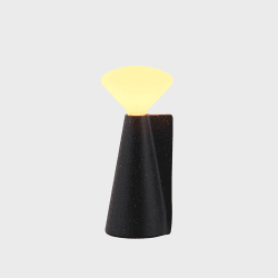 Image showing the Mantle Portable Lamp with R80 LED Bulb, Granite Black product.