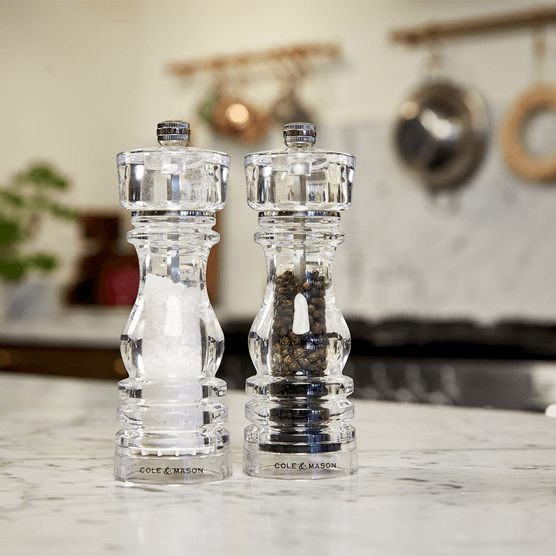 London Salt & Pepper Mills, 180mm, Clear