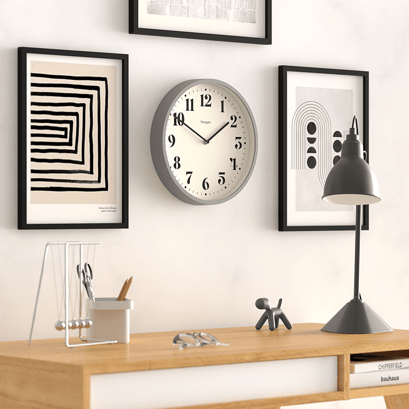 Number Four Wall Clock, D30cm, French Navy