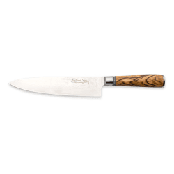 Image showing the Katana Saya Olive Wood Chef's Knife, 20cm Damascus Blade product.