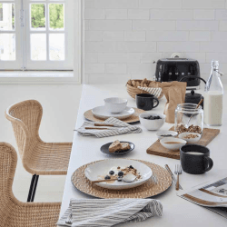 Image showing the Livia Set of 6 Oval Bowls, D10cm, Gloss White product.
