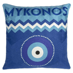 Image showing the Mykonos Cushion, 45 x 45cm, Blue product.