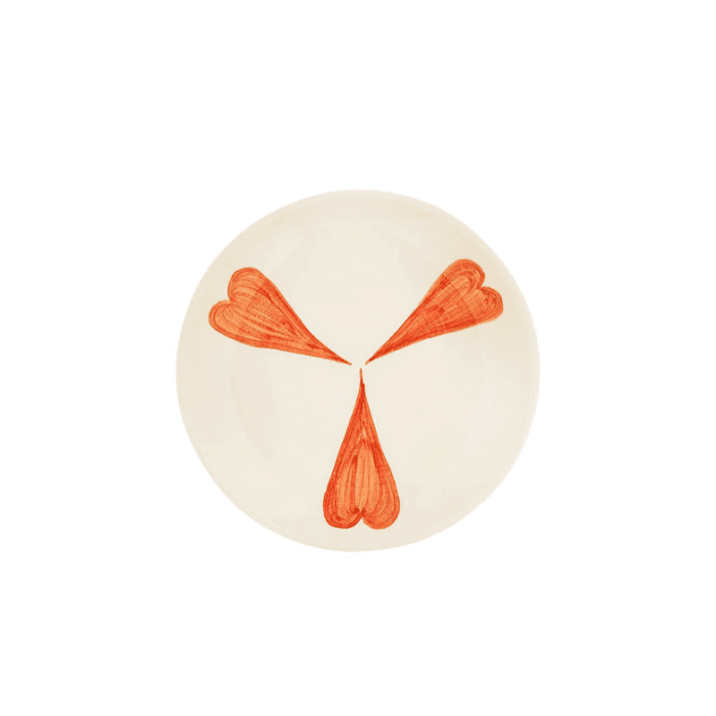 Classic Love Dessert Plate, D15cm, Red